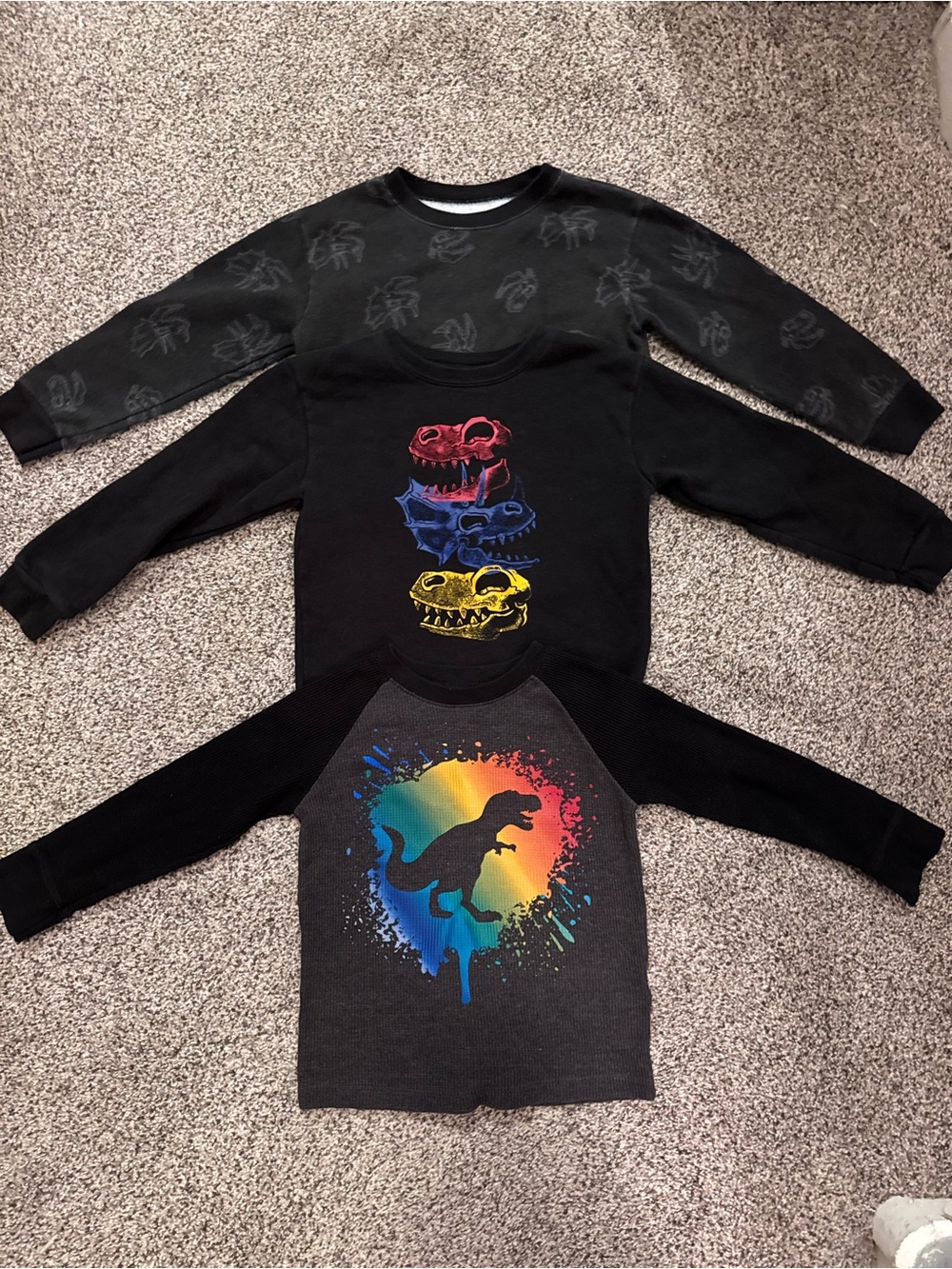 Garanimals Boys 4T Dinosaur Black Long-Sleeve Tee Multicolor